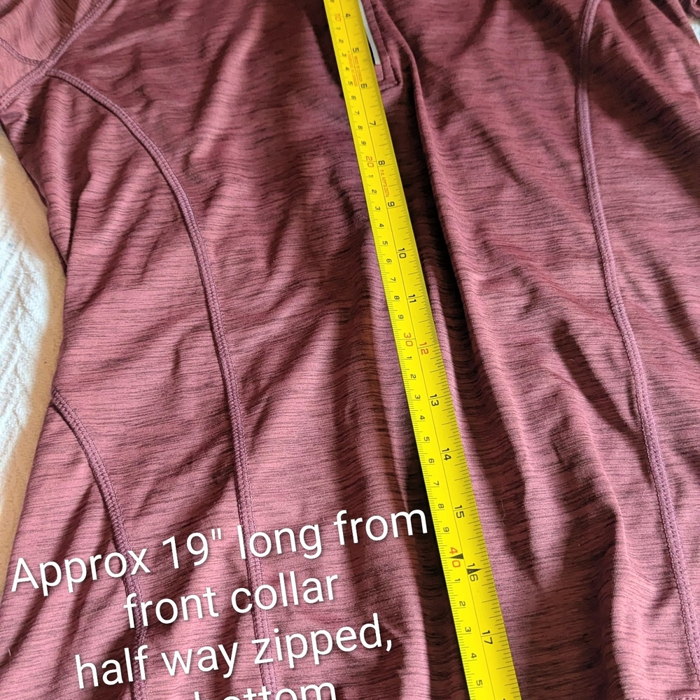 Size Small, Mondetta Mauve Quarter-Zip Long Sleeve Shirt, EUC - Picture 8 of 15